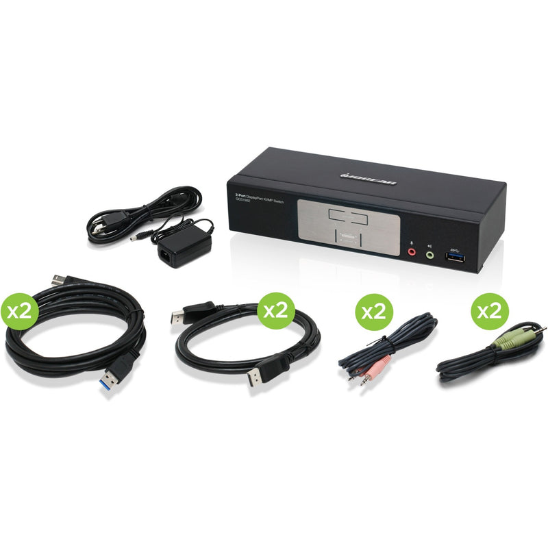 IOGEAR GCS1932 KVM switch with included cables and power adapter