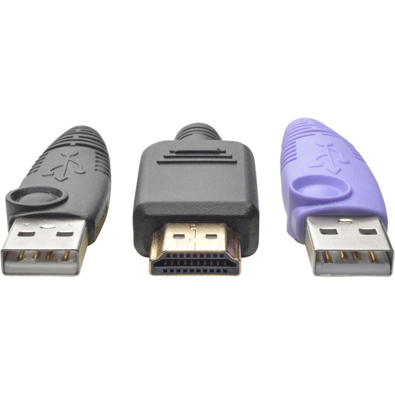 Detailed front view of USB and HDMI connector interfaces