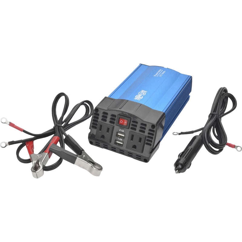 PV375USB power inverter with battery cables and cigarette lighter adapter