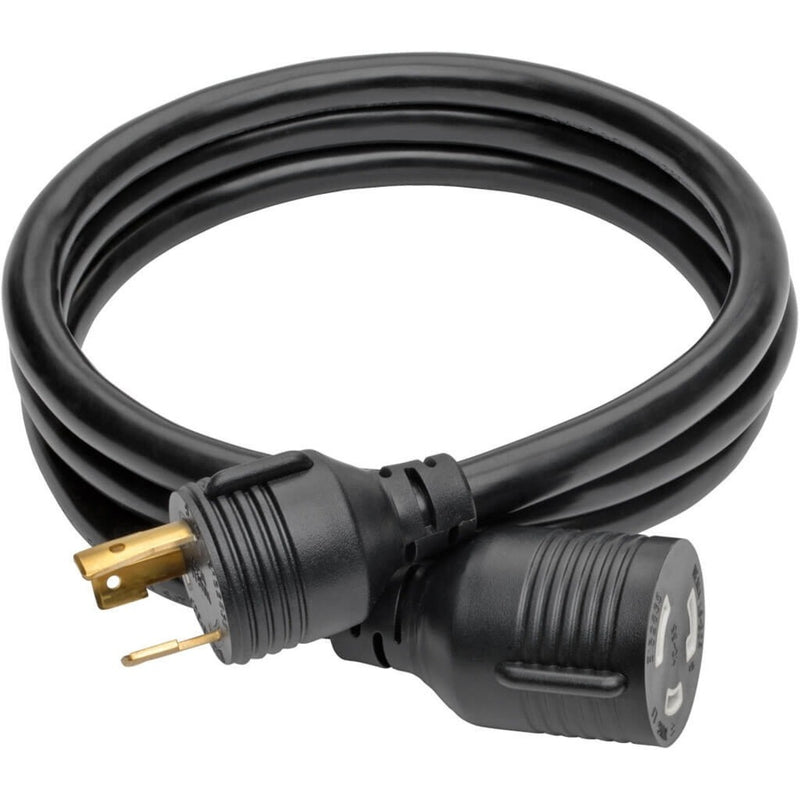 Coiled view of power extension cord showing flexibility