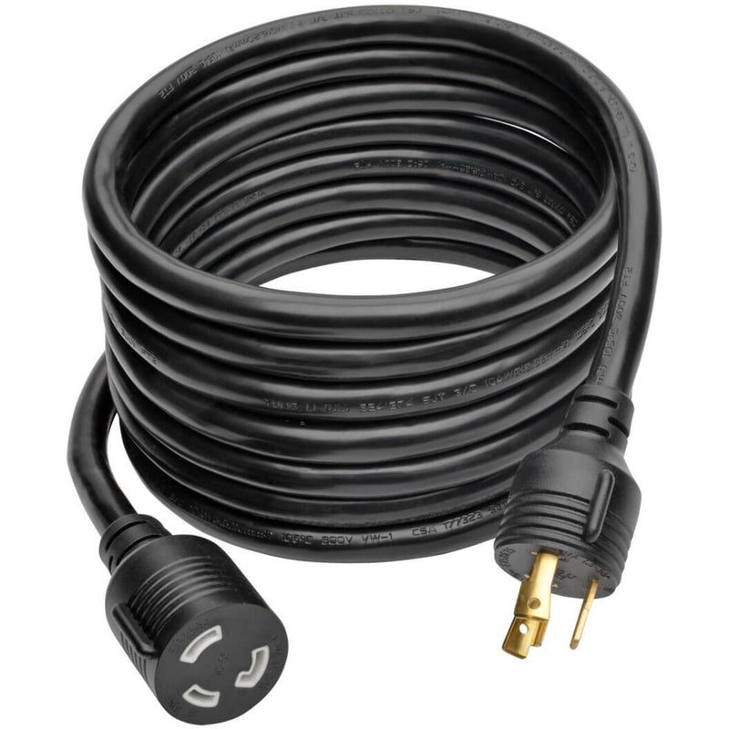 Detailed view of power cord construction and connectors