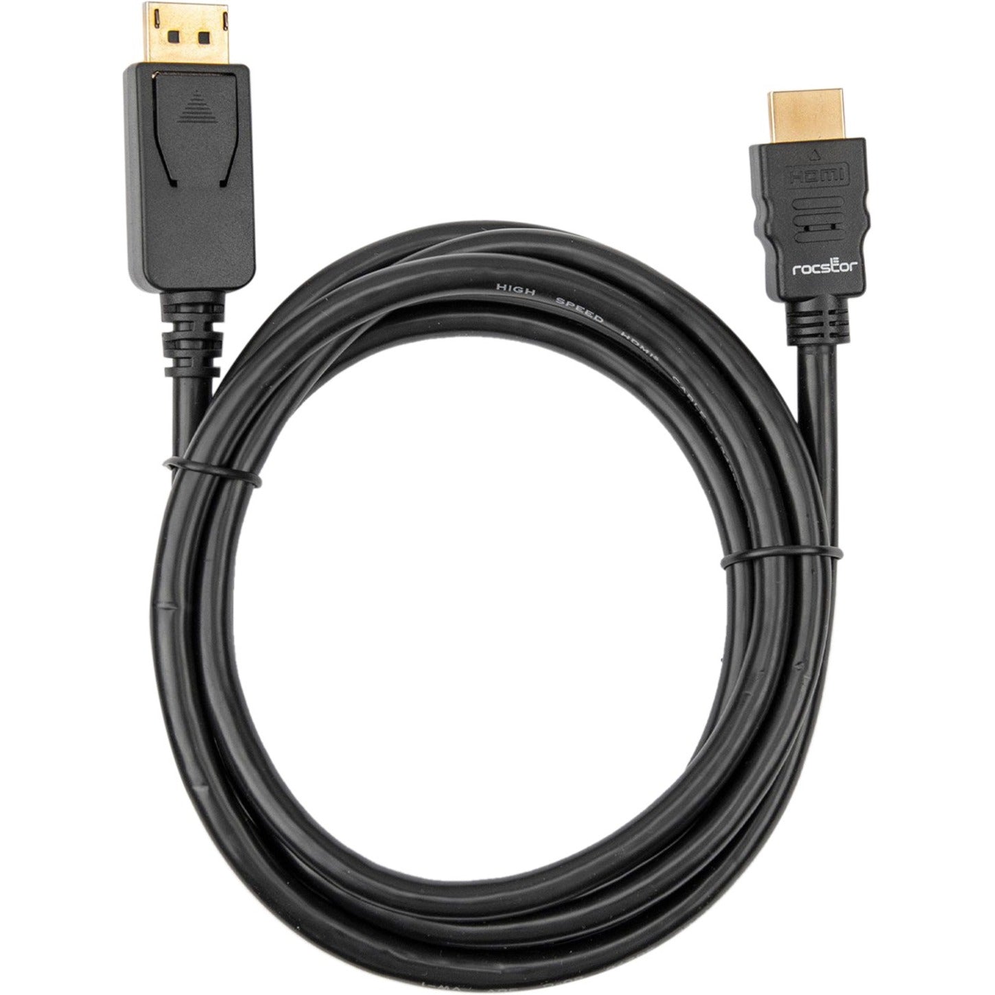 Rocstor Y10C127-B1 Cable Convertidor Premium de DisplayPort a HDMI - 6 ft 4K HDMI Macho a DisplayPort Macho