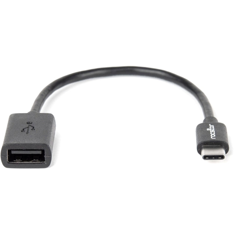 Close-up view of Rocstor USB-C to USB-A adapter connector ends