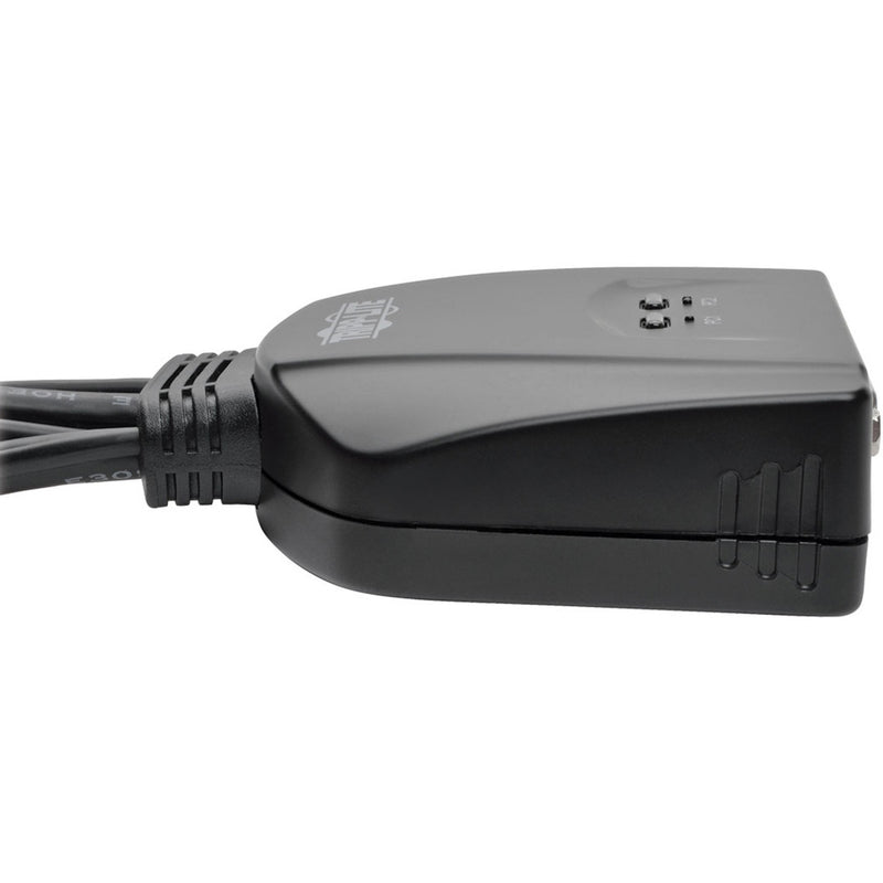 Side profile view of B032-VU2 KVM switch showing sleek design