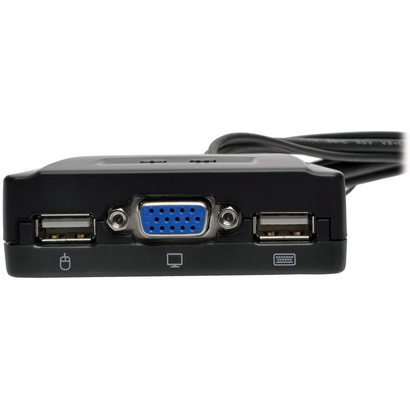 Front view of B032-VU2 KVM switch showing USB and VGA port configuration