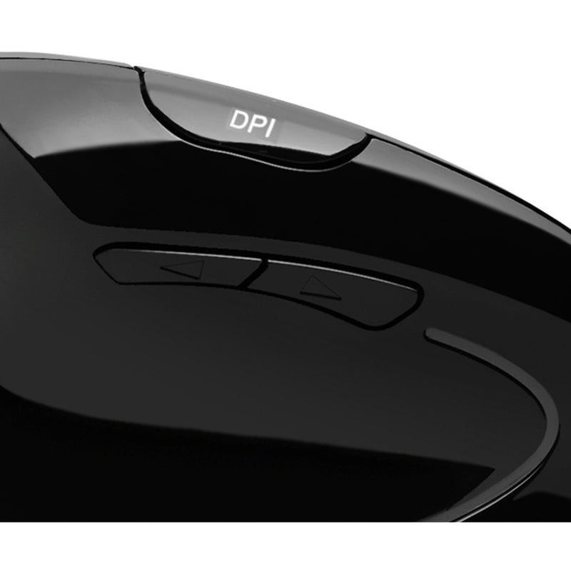 Detailed view of Adesso E90 mouse button layout and DPI switch