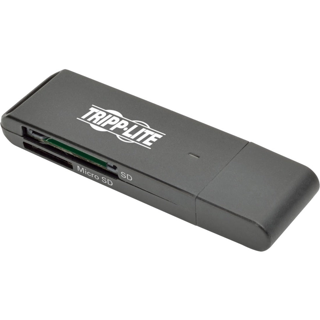 Tripp Lite USB 3.0 card reader with SD and Micro SD slots in black finish-alternate-image1