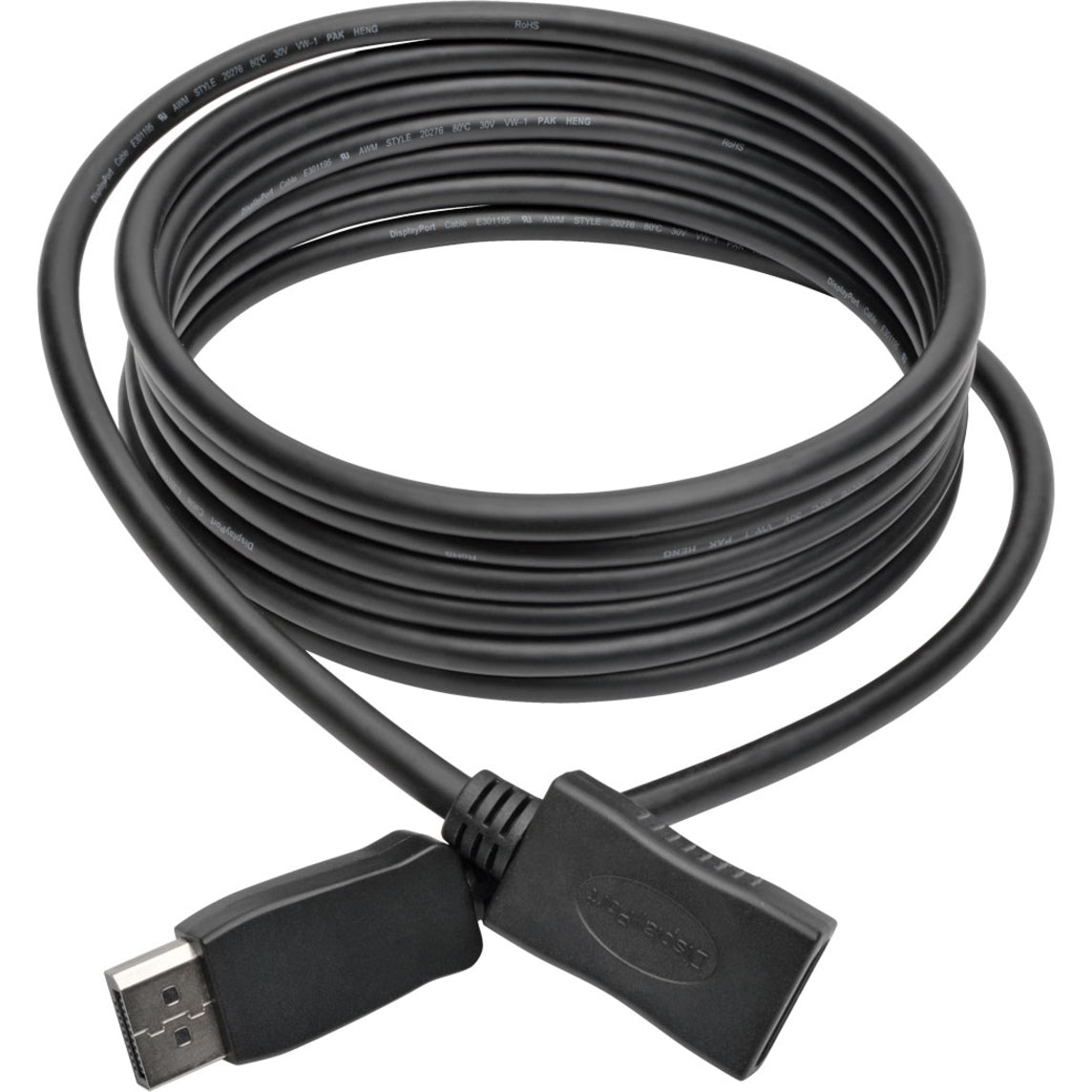 Tripp Lite P579-010 DisplayPort 延长线 缆，  带 锁 扣（男/女），10 英尺，成型，柔软，耐腐蚀，EMI/RF 保护，噪音保护，拉力缓解，锁扣  品牌名称：Tripp Lite