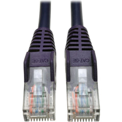 Tripp Lite N001-025-PU Cat5e 350 MHz Snagless Molded UTP Patch Cable (RJ45 M/M) Viola 25 ft Protezione dal crosstalk Connettori placcati in oro