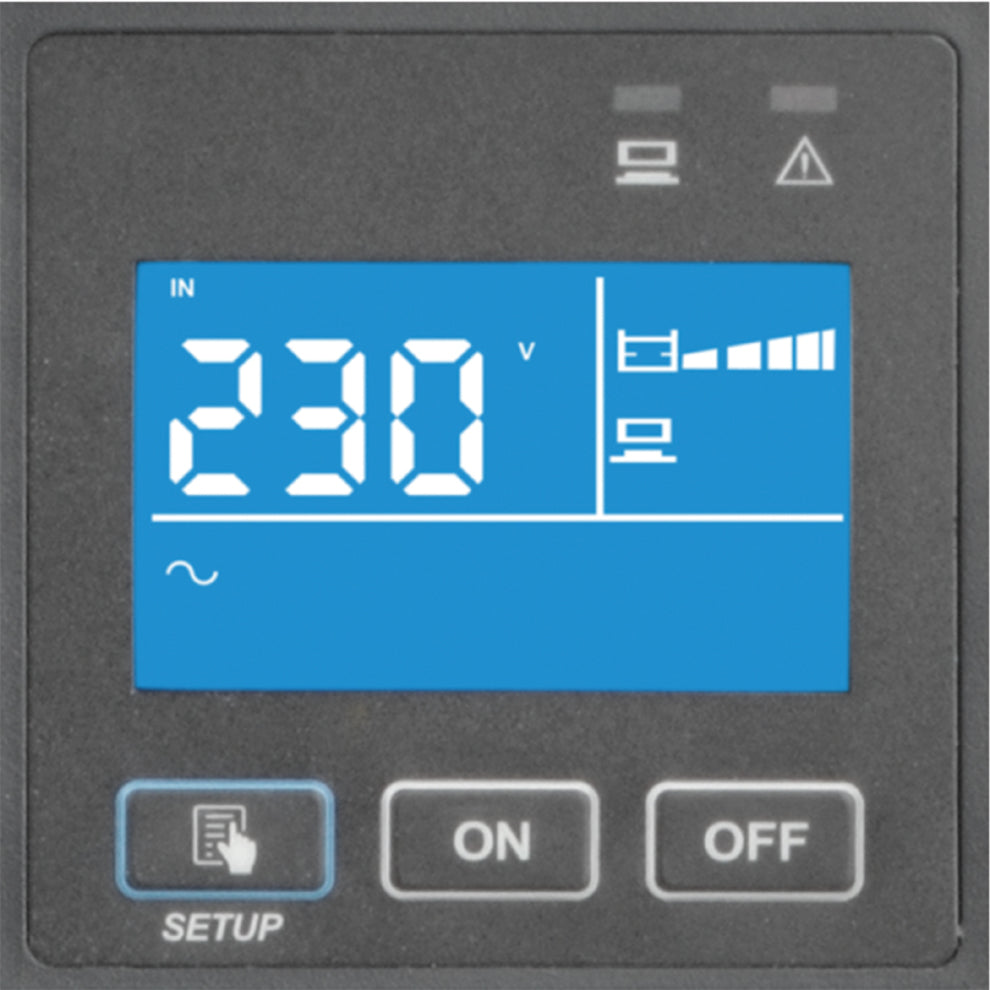 Close-up of LCD control panel showing power metrics and control buttons-alternate-image4