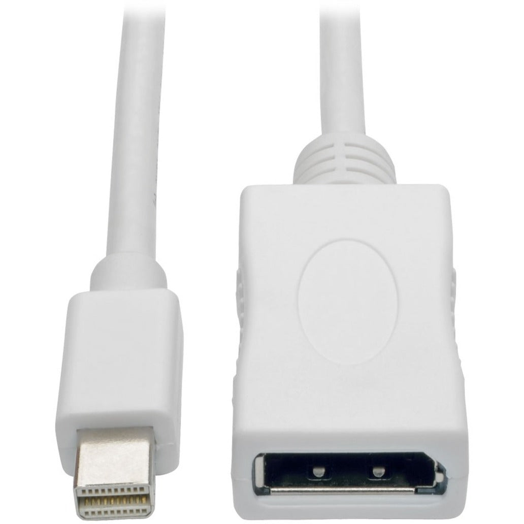 Close-up view of Mini DisplayPort and DisplayPort connectors showing gold-plated contacts and white housing design-alternate-image1