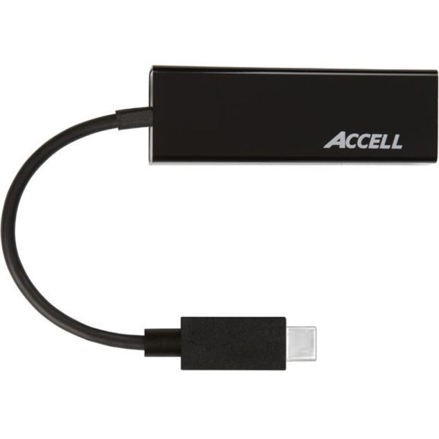 Accell U187B-001B USB-C naar Gigabit Ethernet-adapter 2 jaar garantie USB 3.0 getwiste kabel 10/100/1000Base-T