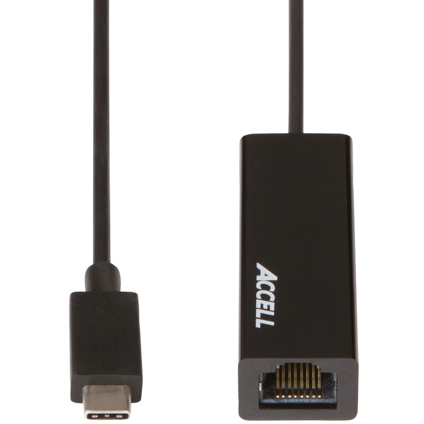 Accell U187B-001B Adaptateur USB-C vers Ethernet Gigabit Garantie de 2 ans USB 3.0 Paire torsadée 10/100/1000Base-T
