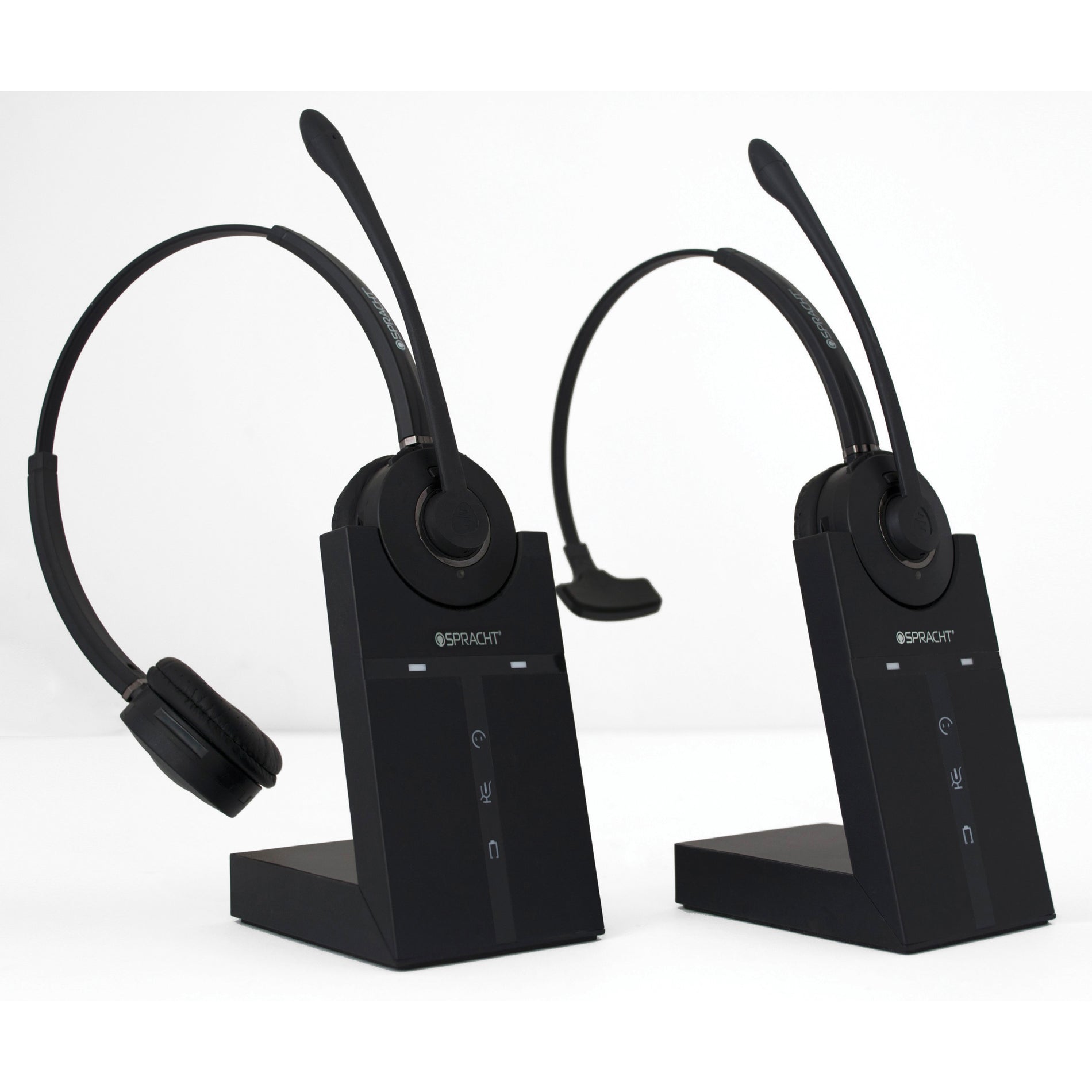 Spracht HS-2019 ZUM Maestro DECT Headset, Wireless Stereo Headset with Noise Canceling, 350 ft Wireless Range