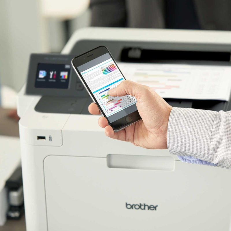 Mobile device printing demonstration with Brother HL-L8360CDWT printer