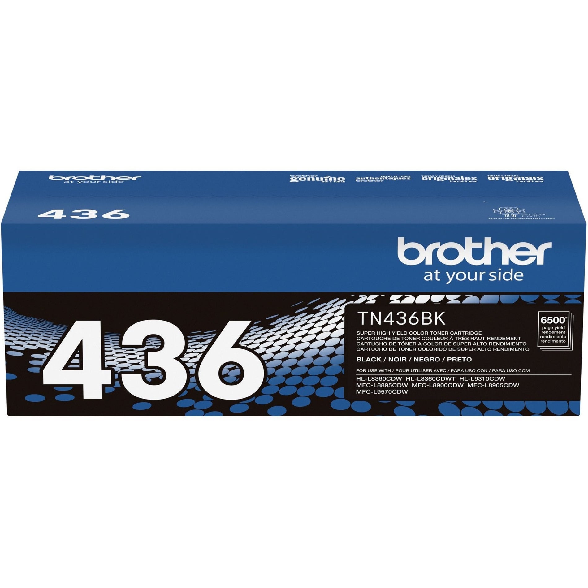 品牌：兄弟 TN436BK：黑色 碳粉盒：6500页 原装激光碳粉盒