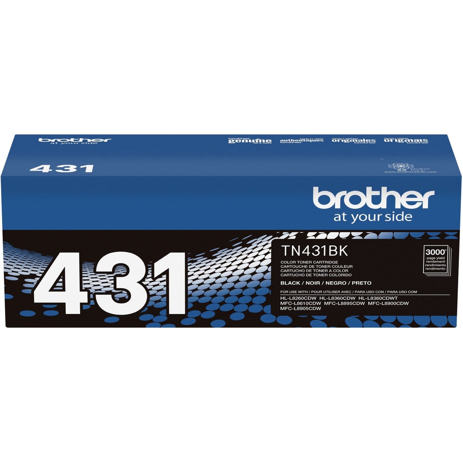 Brother TN431BK Toner Cartridge, 3000 Page Standard Yield, Black