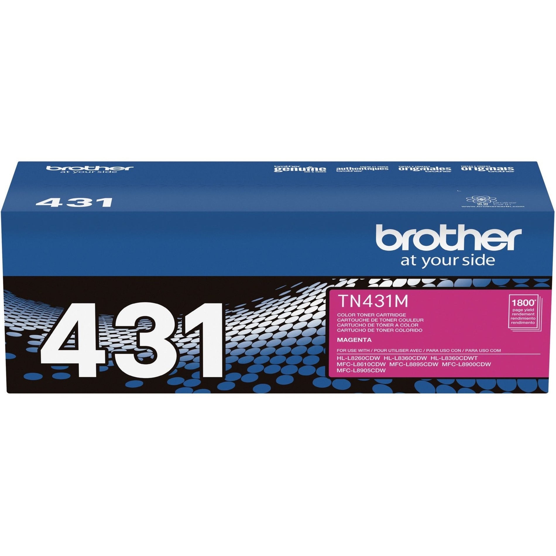 Brother TN431M Toner Cartridge, Magenta, 1800 Pages Standard Yield