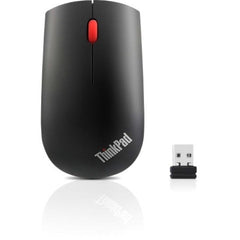 Lenovo ThinkPad Essential Wireless Mouse, Ergonomic Optical Mouse for Notebook, 2.4GHz RF Technology, USB Connection, Symmetrical Design - 4X30M56887 Black (1 Year Warranty)