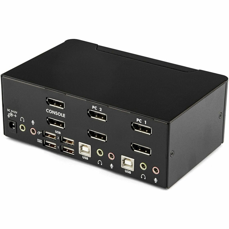 Rear view of StarTech.com KVM switch showing all connection ports and interfaces