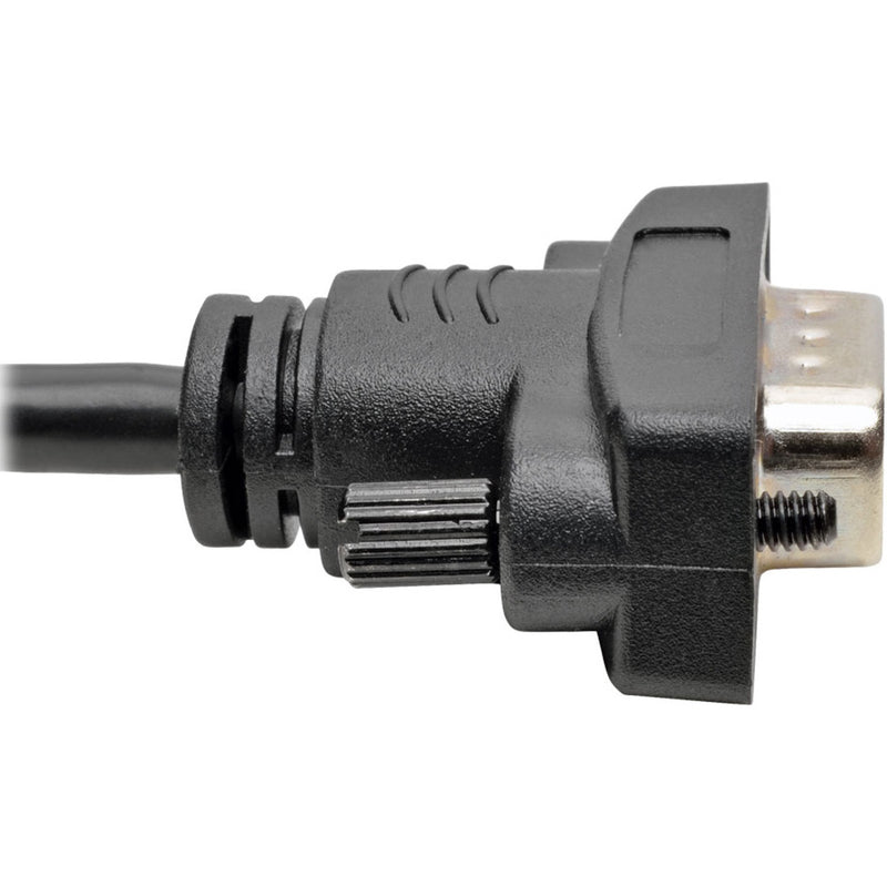 Detailed view of VGA connector highlighting industrial-grade construction features