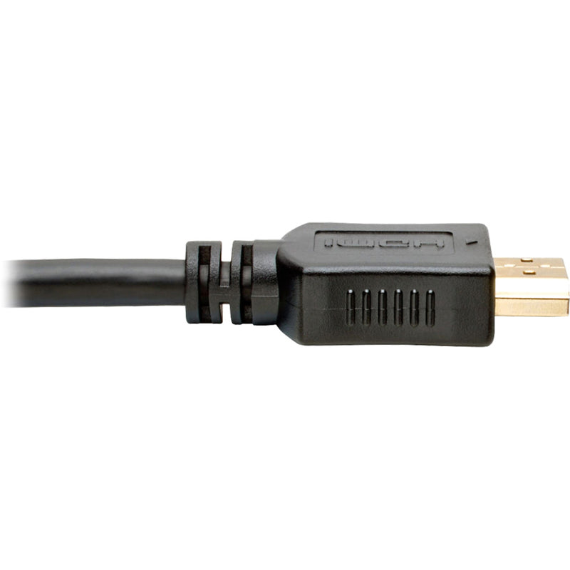 Close-up of HDMI connector showing strain relief design and construction