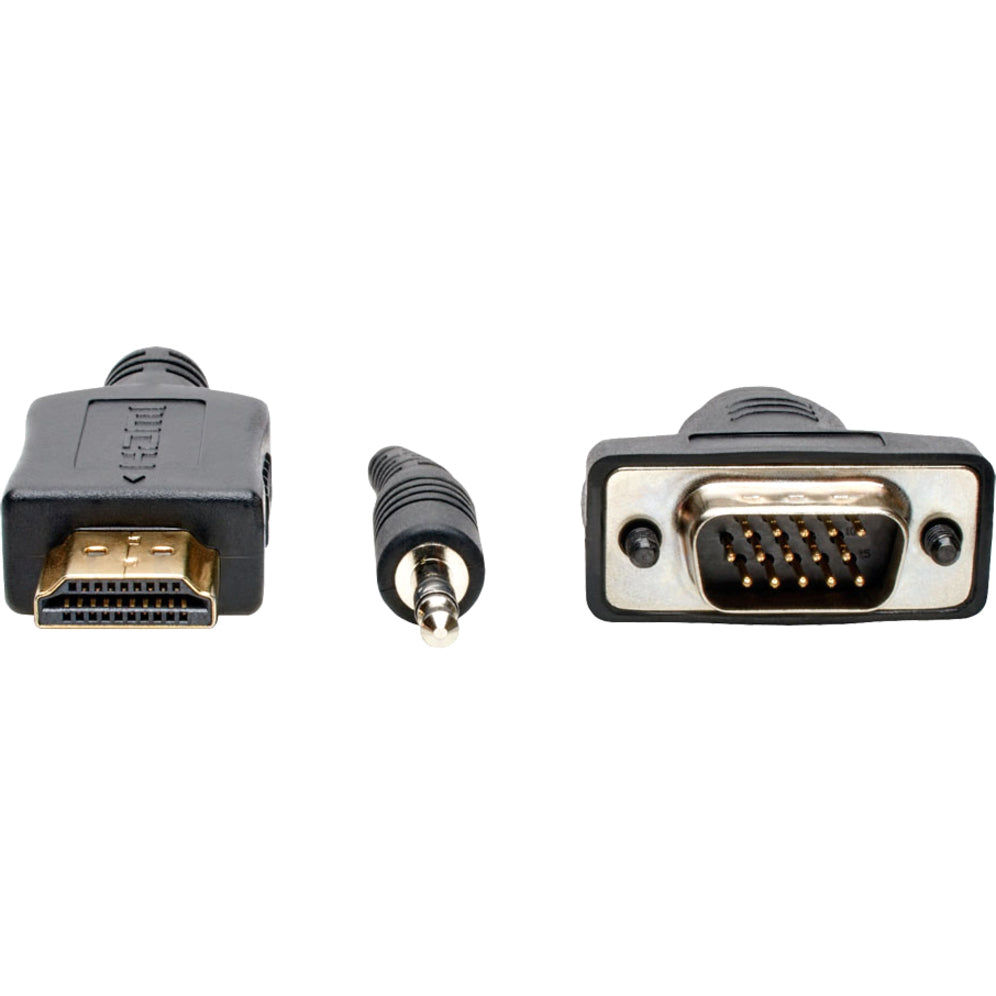 Detailed view of HDMI, VGA, and audio connectors showing gold contacts and build quality-alternate-image2