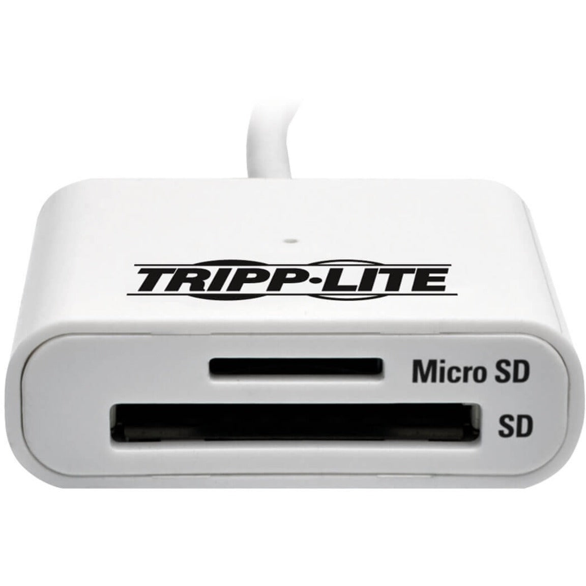 Close-up view of Tripp Lite card reader showing SD and Micro SD slot labels-alternate-image3