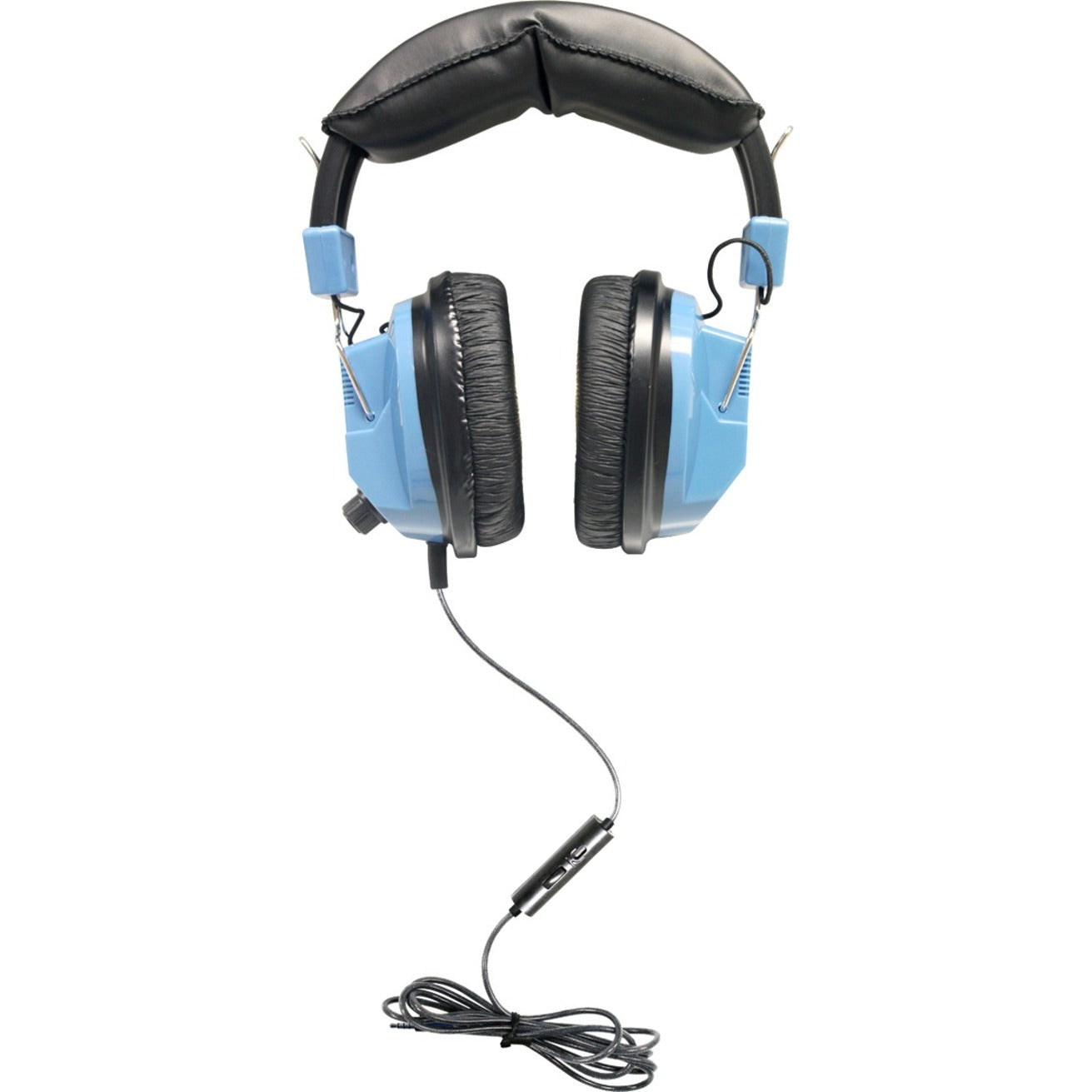 Avid Deluxe SC-AMV Stereo Headset, Lightweight Binaural Design, In-Line Mic, Volume Control, Chew-Resistant 4ft Cable, Apple & PC Compatible, Light Blue - SC-AMV (1 Year Warranty)