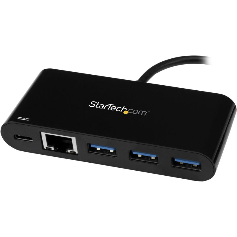 Angled view of StarTech.com USB-C adapter highlighting port accessibility