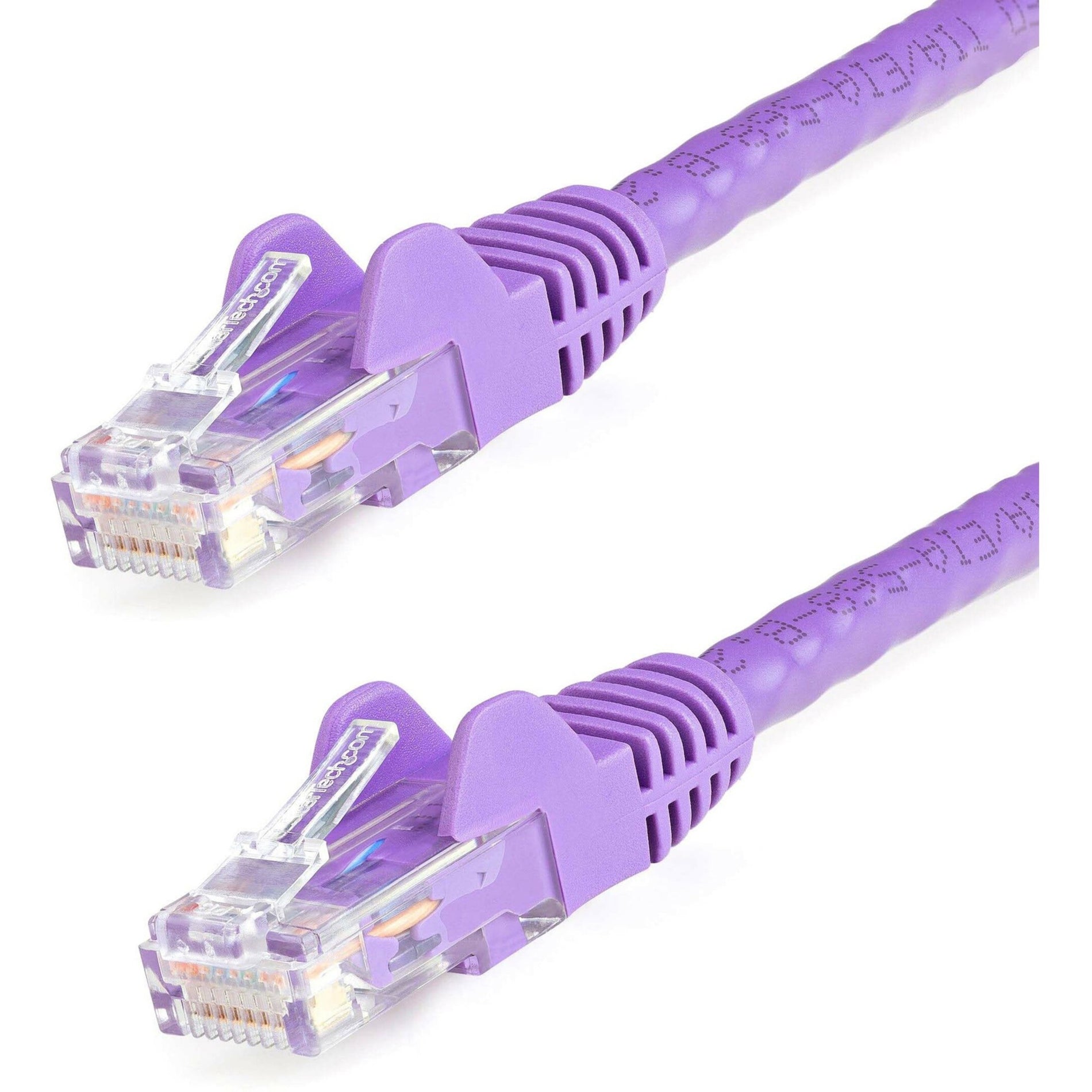 Câble patch Cat6 StarTech.com N6PATCH20PL 20ft Câble Ethernet violet avec connecteurs RJ45 sans accroc