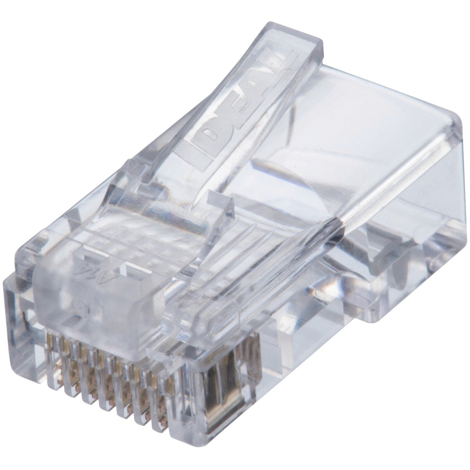 IDEAL 85-372 Feed-Thru CAT5e RJ-45 8P8C Modular Plugs, Network Connector with PoE, Strain Relief, and Gold Plating