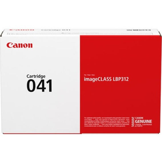 Canon imageCLASS 041 Original Black Laser Toner Cartridge, 10000 Pages Yield, Compatible with LBP312dn Printer - 0452C001 (1 Year Warranty)