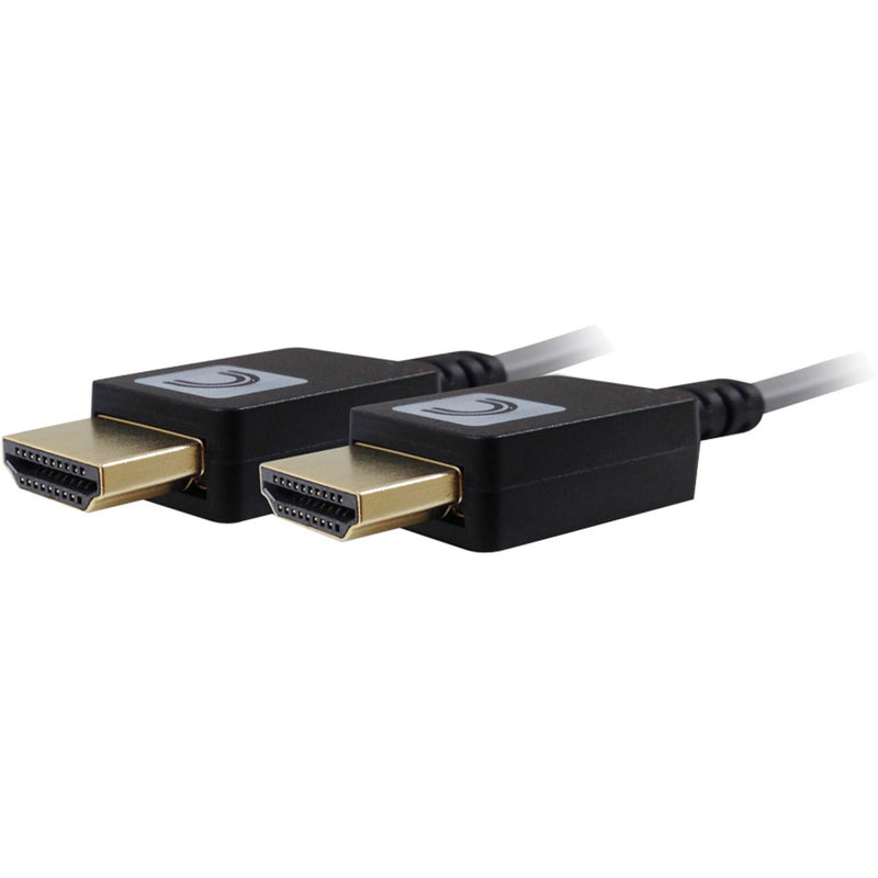 Detailed view of HDMI connector strain relief and construction