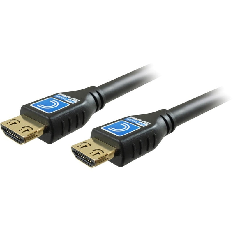 Close-up view of Pro AV/IT HDMI cable connectors showing gold-plated terminals and premium build quality