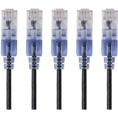 Monoprice 15129 SlimRun Cat6A Ethernet Netzwerk-Patchkabel 3 Fuß Schwarz 5-Pack