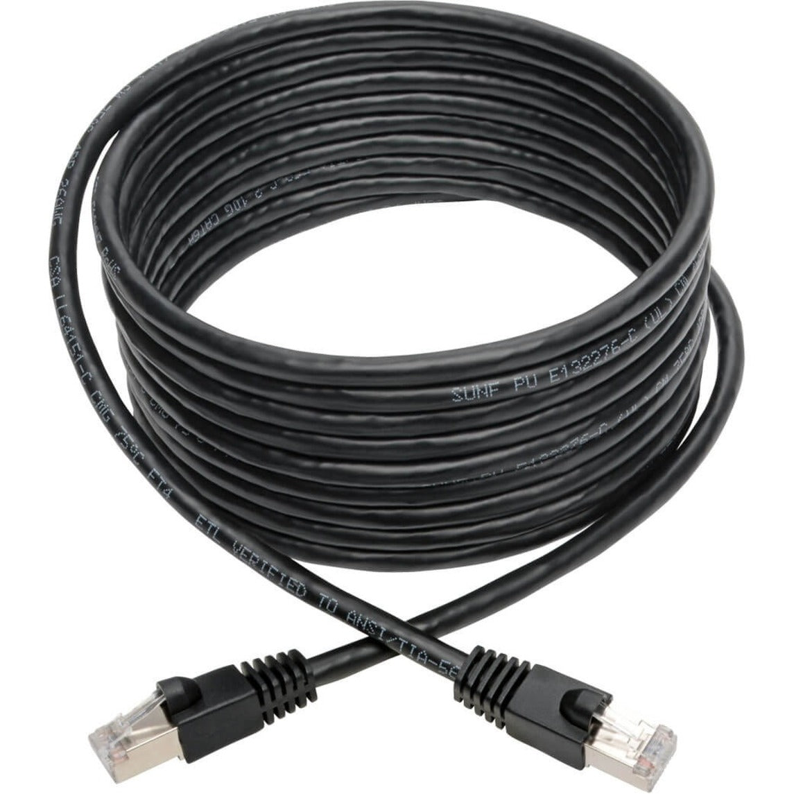 Tripp Lite N262-014-BK Cat.6a STP Patch Network Cable, 14ft, PoE, Crosstalk Protection, Snagless