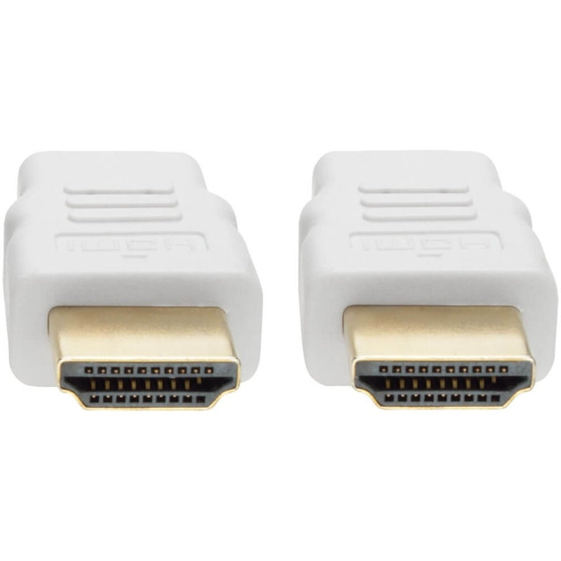 Detailed view of HDMI connector pins and white housing design