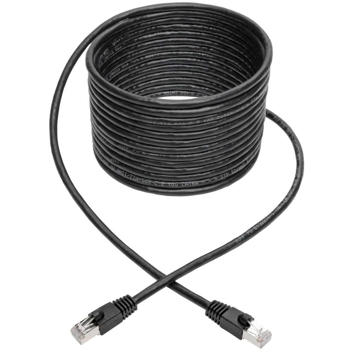 Tripp Lite N262-020-BK Cat.6a STP Patch Network Cable, 20ft, PoE, Crosstalk Protection, Snagless