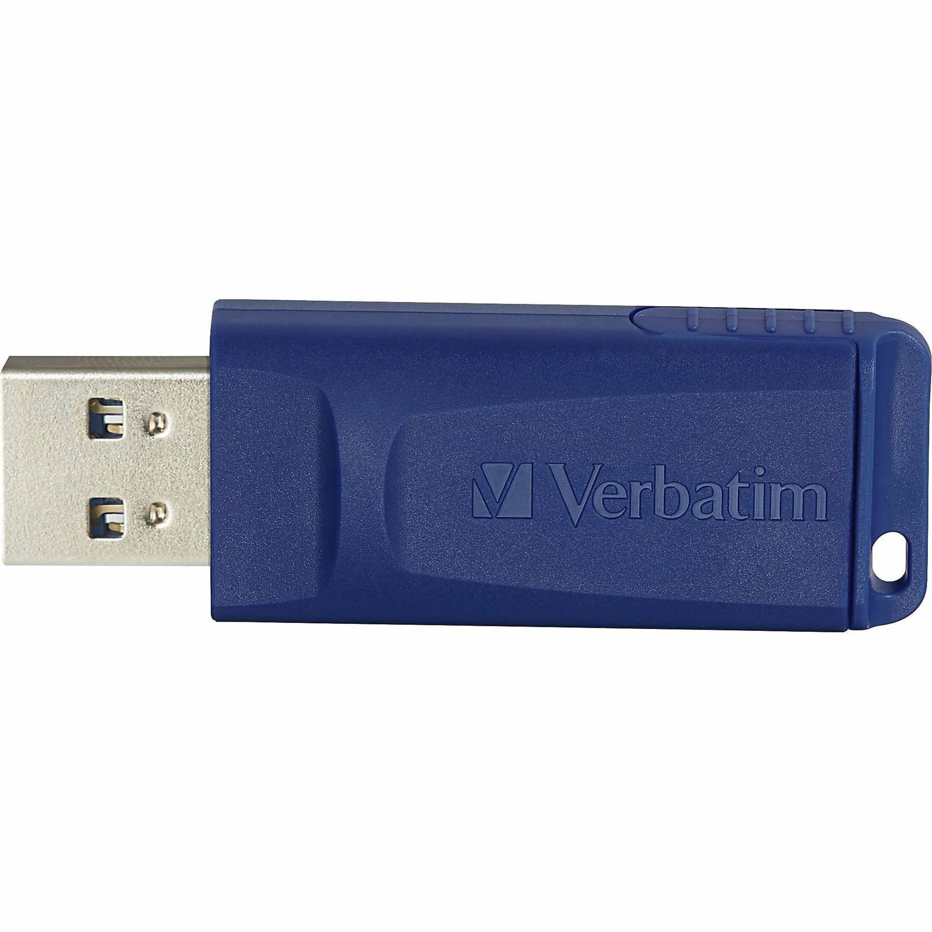 Navy blue Verbatim USB drive with connector exposed-alternate-image5