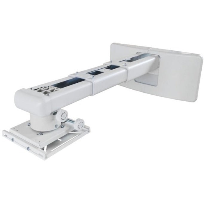 Optoma OWM3000 white wall mount with telescopic arm and adjustable mounting plate for ultra-short throw projectors