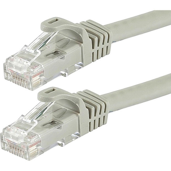 Close-up of FLEXboot RJ-45 connectors showing gold-plated contacts and snagless design