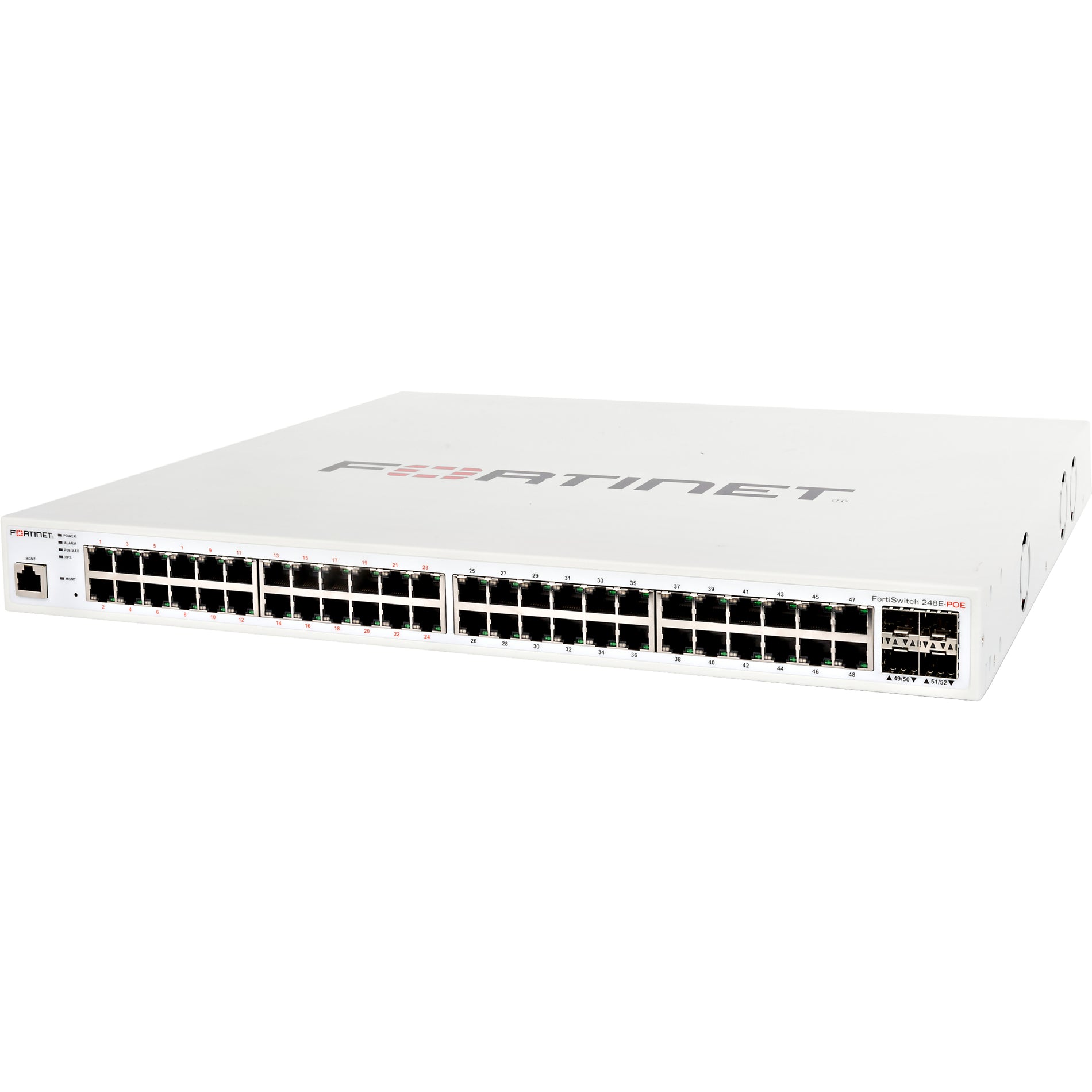 Fortinet FS-248E-POE FortiSwitch Ethernet Switch, 48 Port Gigabit Ethernet with PoE