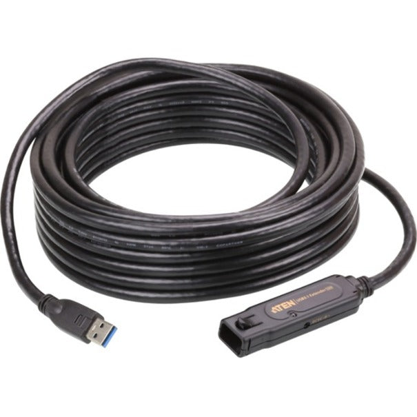 ATEN UE3310 USB 3.1 Gen1 extender cable coiled view showing full 10-meter length and connectors