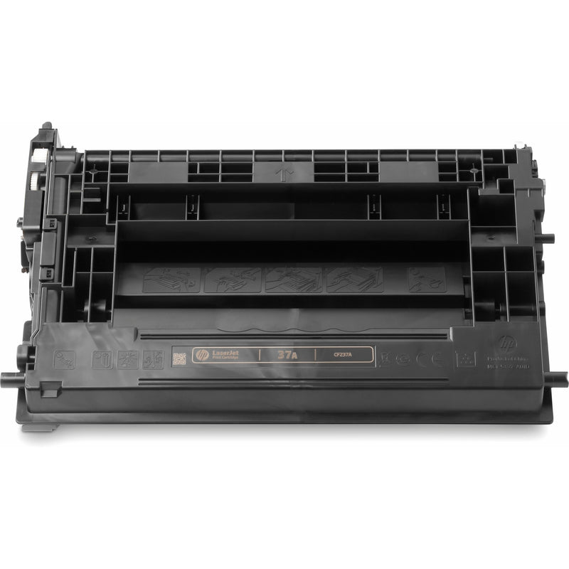 Internal view of HP 37A toner cartridge showing precision components