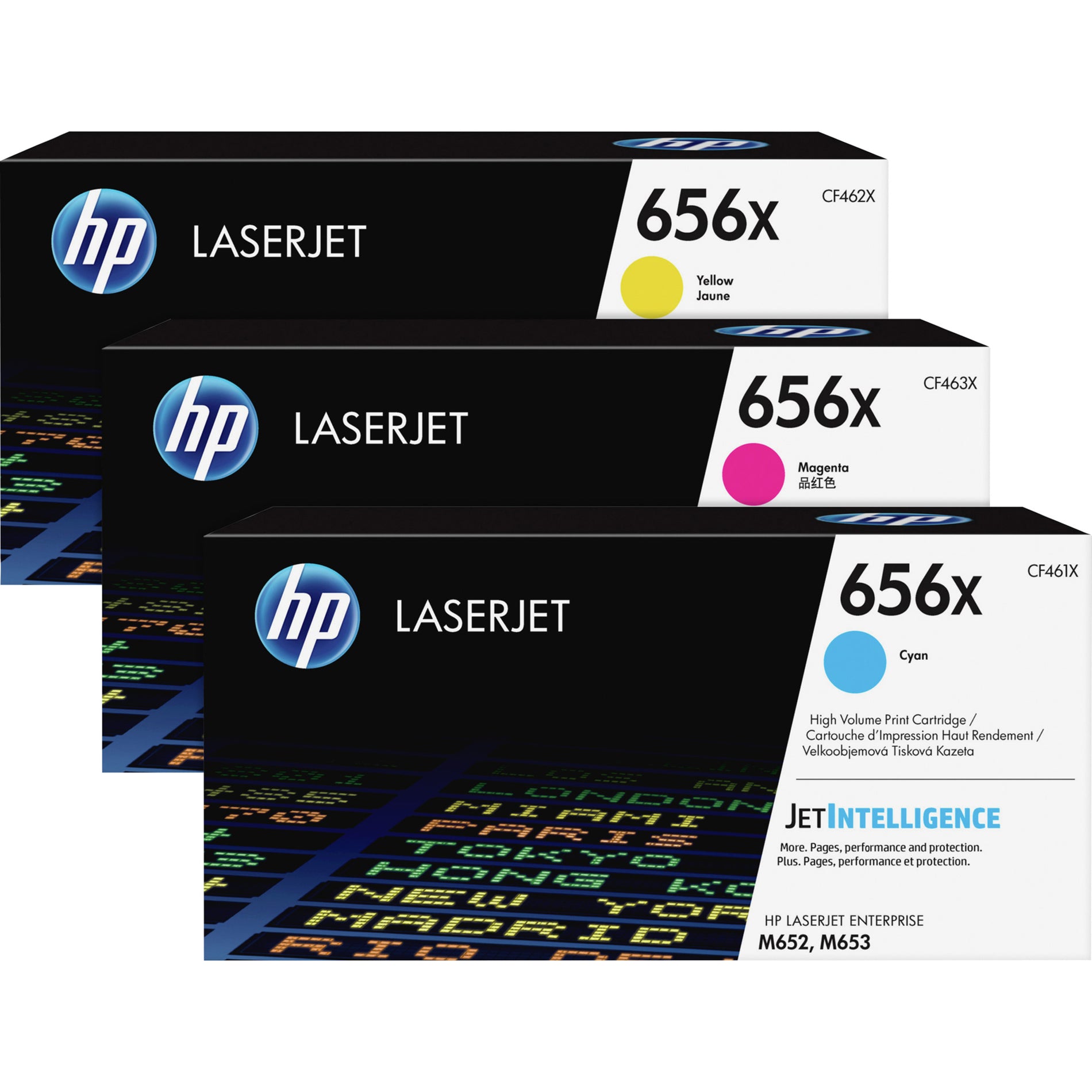 HP CF462X 656X Toner Cartridge, High Yield, Yellow, 22,000 Pages