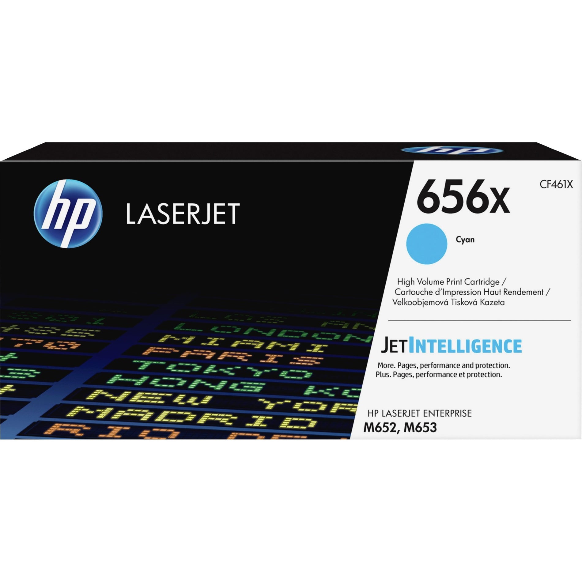 HP CF461X 656X Toner Cartridge, High Yield, Cyan, 22,000 Pages