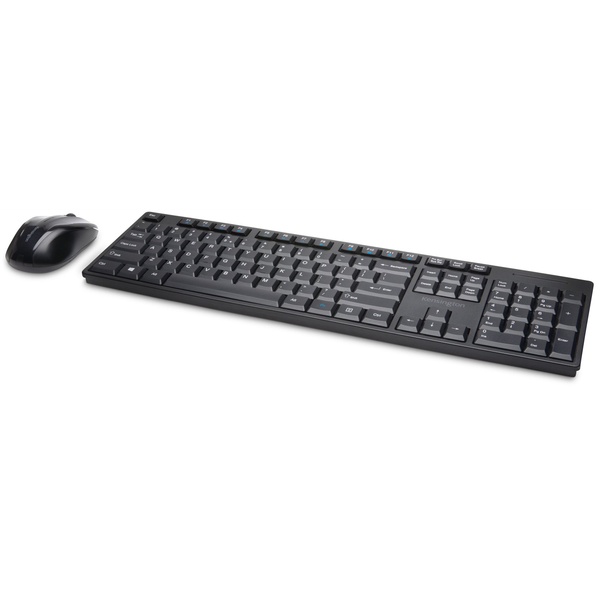 Kensington K75230US Pro Fit Wireless Desktop Set - Black, Spill Proof, Low-profile Keys, Full-size Keyboard, Plug & Play