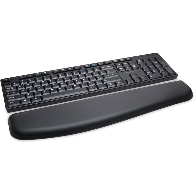 Kensington wireless keyboard with wrist rest pad showing ergonomic support