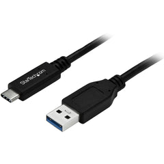 StarTech.com USB 3.0 to USB-C Data Transfer Cable, 5Gbps Fast Charging, Compatible with Hard Drive, Tablet, Notebook, Mobile Devices, M/M, Black, 1m/3ft - USB315AC1M (2 Year Warranty)